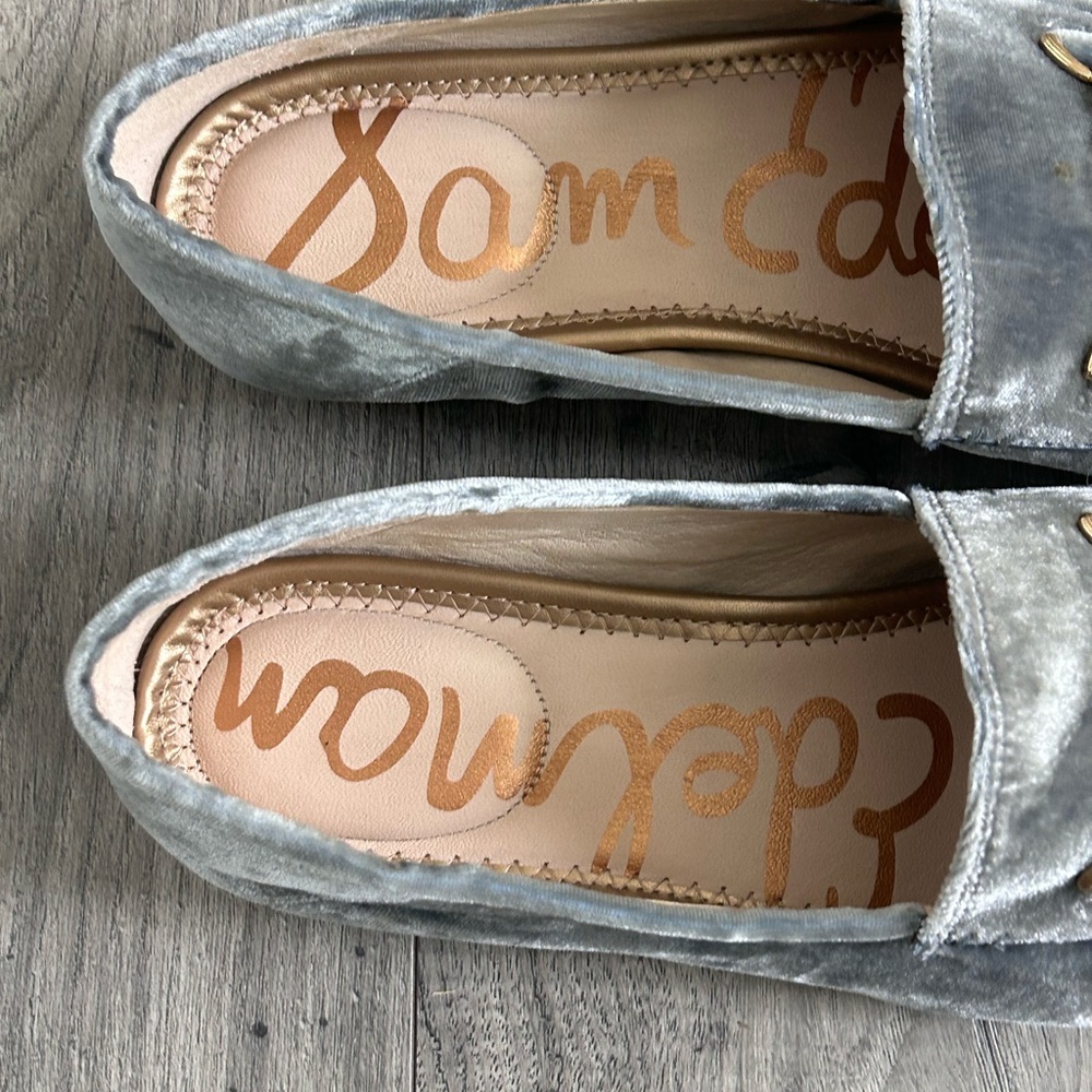 Sam Edelman Loraine Velvet Bit Loafers Smoky Gray Size 8.5 NWOT - Picture 8 of 10